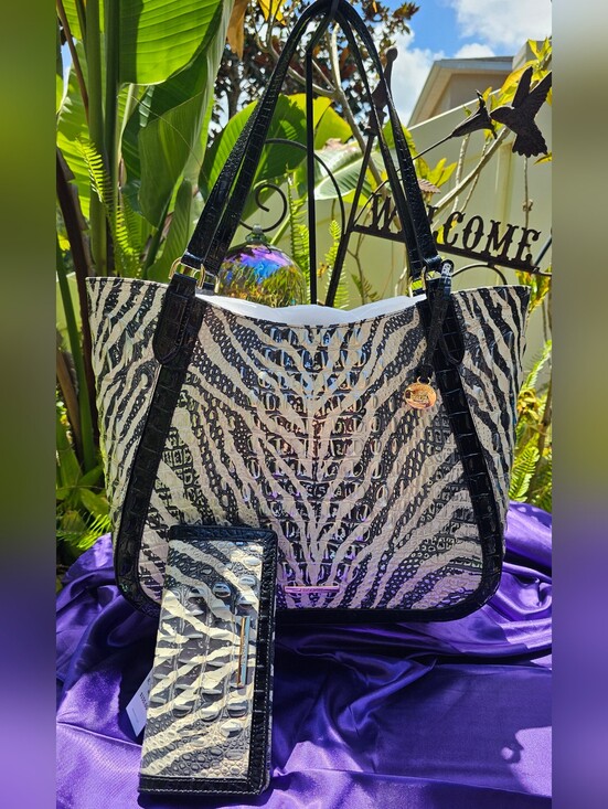 Brahmin Handbags - NWT Brahmin Aliza Tote & Ady Wallet Everlasting Encore Zebra Animal Print Set